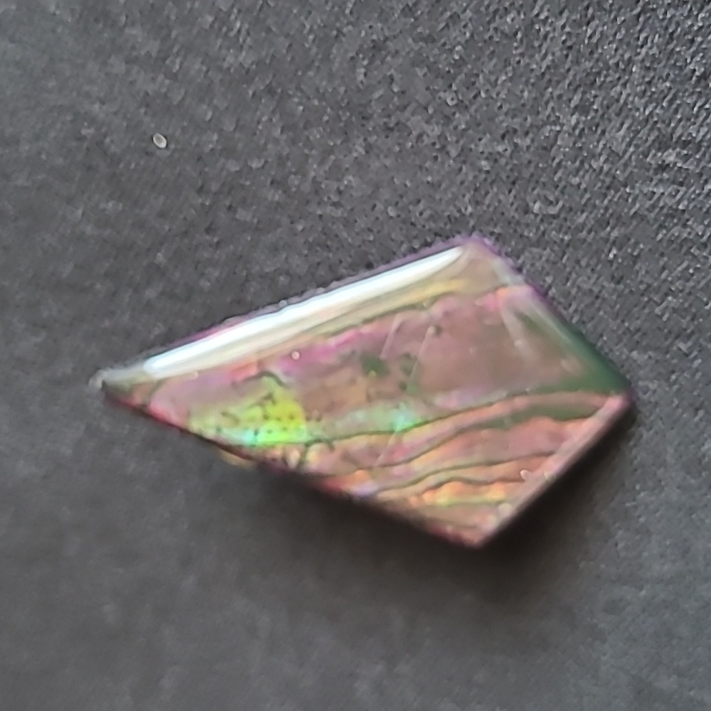 Vintage 90's earrings, enamel over metal, pierced ear, black and purple. - Picture 2 of 4